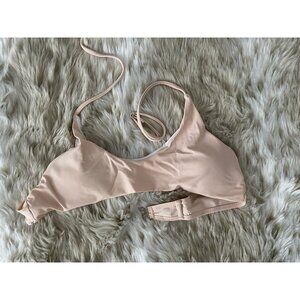 NWOT Pink scoop Neck Padded bikini swim top size L
